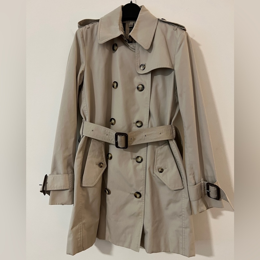 Burberry tan trench coat